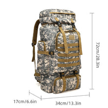 Lade das Bild in den Galerie-Viewer, Wasserdichter Camouflage Rucksack 60L
