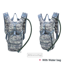 Lade das Bild in den Galerie-Viewer, ‎Leichter Rucksack Outdoor Wandern Militär Rucksack Camping Tagesrucksack‎ mit Wasserbeutel
