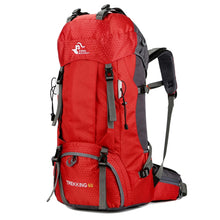 Lade das Bild in den Galerie-Viewer, free knight 60L Wasserdichter Rucksack, ultraleichter, packbarer Outdoor-Rucksack mit Regenschutz
