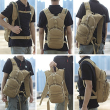 Lade das Bild in den Galerie-Viewer, ‎Leichter Rucksack Outdoor Wandern Militär Rucksack Camping Tagesrucksack‎ mit Wasserbeutel
