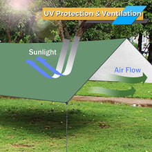 Lade das Bild in den Galerie-Viewer, ‎Camping Hängematte mit Moskitonetz und Tarp
