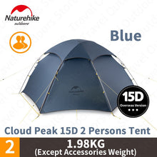 Lade das Bild in den Galerie-Viewer, Naturehike Cloud Peak 2 Personen Zelt
