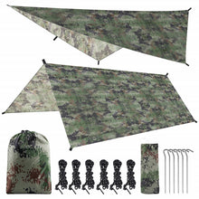 Lade das Bild in den Galerie-Viewer, 3 x 3 Meter Tarp mit Heringen Camouflage
